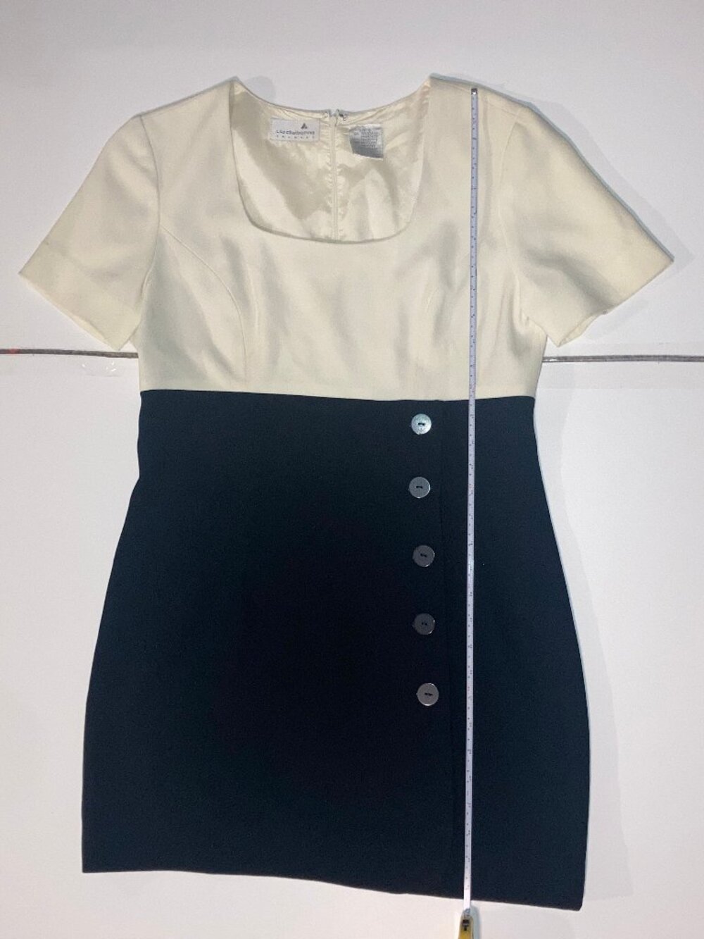 Vintage Liz Claiborne Colorblock Sheath Dress Size 6